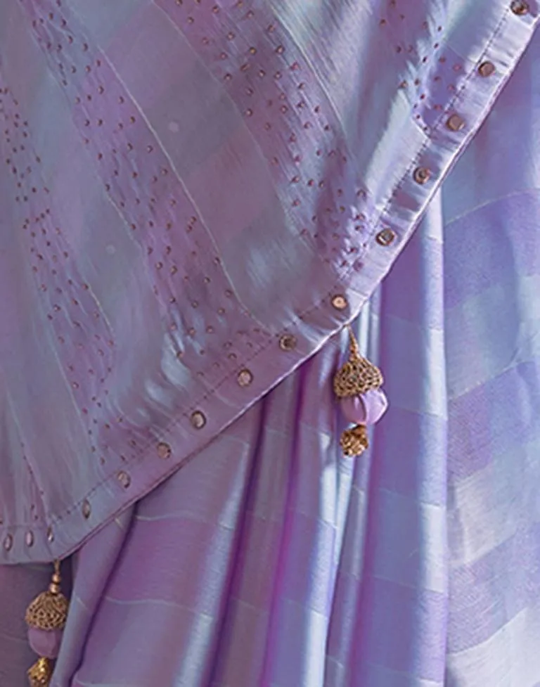 Lavender Chiffon Plain Sarees