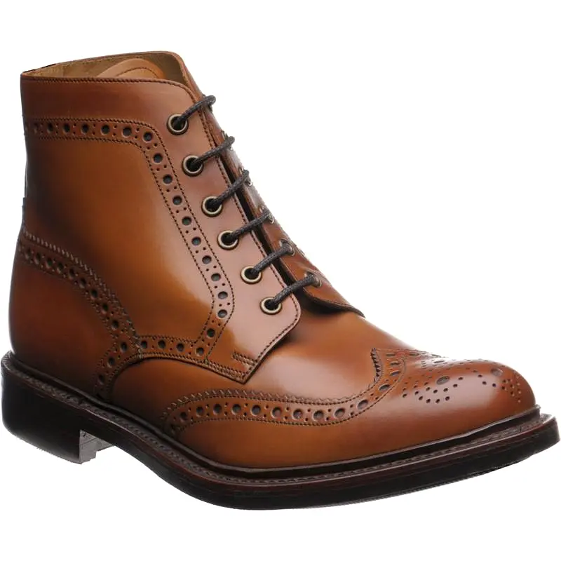 LOAKE Bedale Brogue Boot - Tan