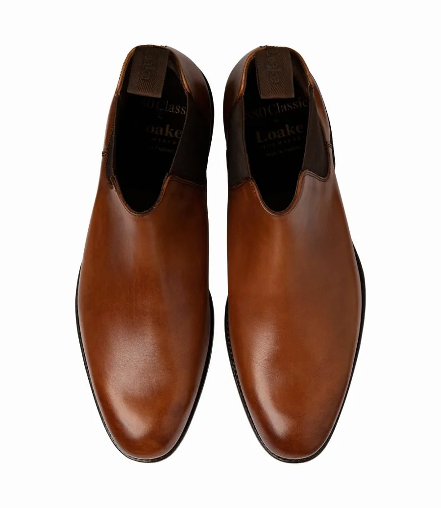 LOAKE - Coppergate Chelsea boot - Chestnut Brown