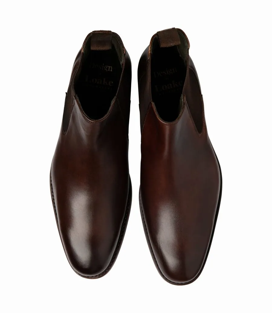 LOAKE - Wareing Premium Chelsea boot - Dark Brown