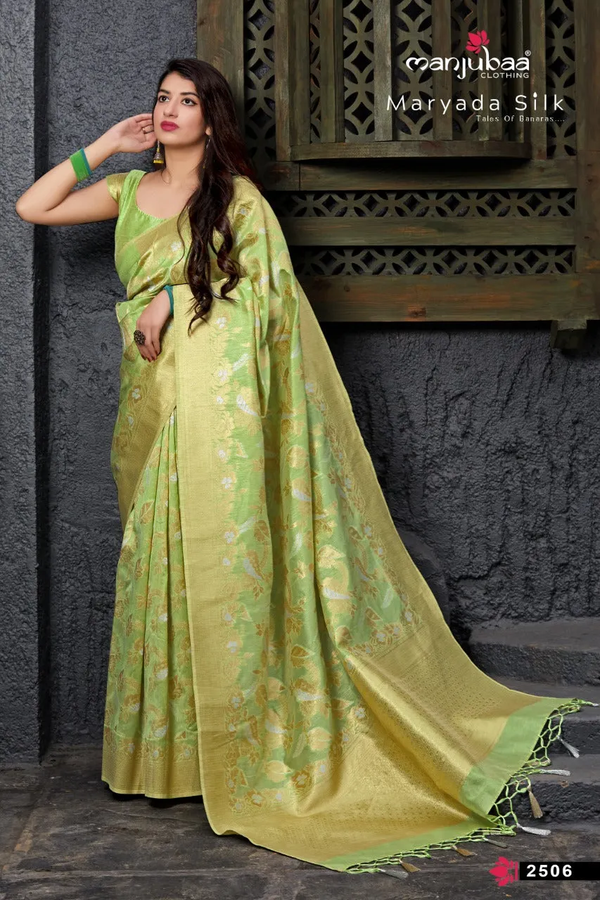 Manjubaa Presents Maryada Silk Fancy Designer Sarees