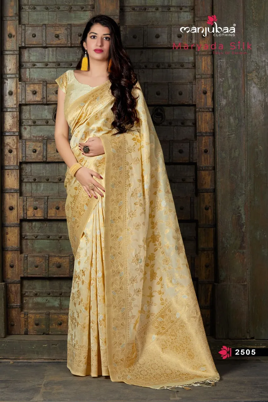 Manjubaa Presents Maryada Silk Fancy Designer Sarees