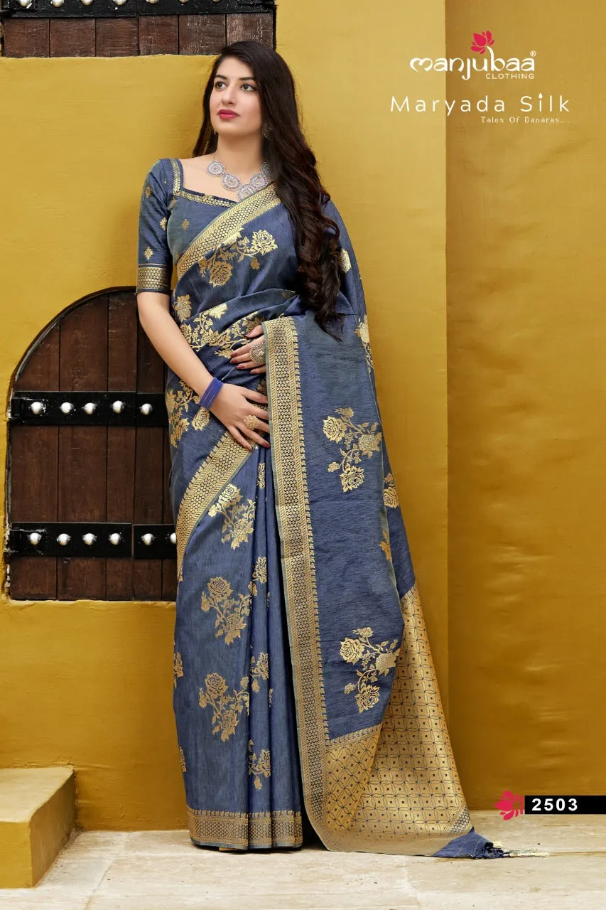 Manjubaa Presents Maryada Silk Fancy Designer Sarees