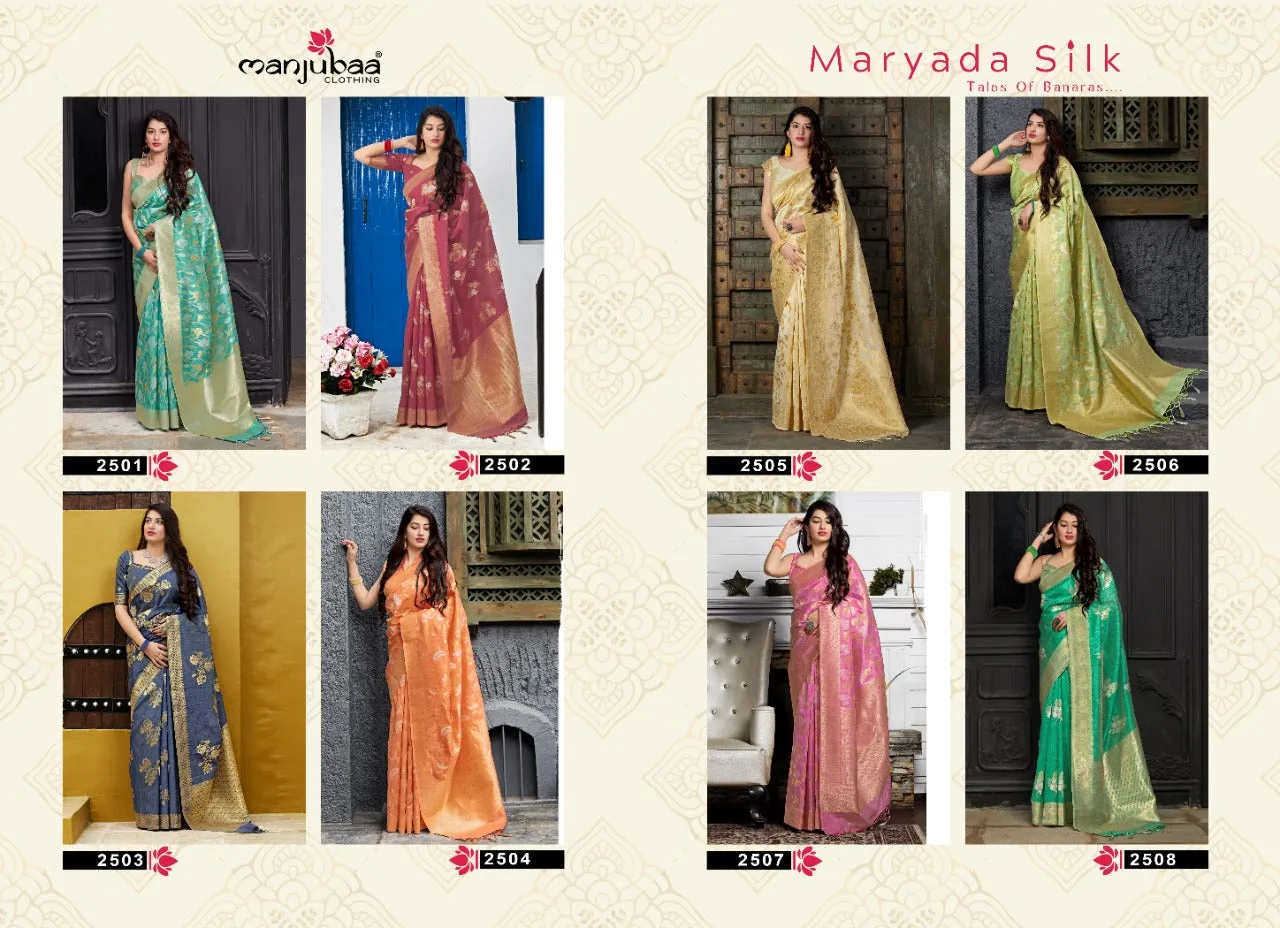 Manjubaa Presents Maryada Silk Fancy Designer Sarees