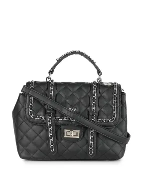 Martha Black Quilted Handbag