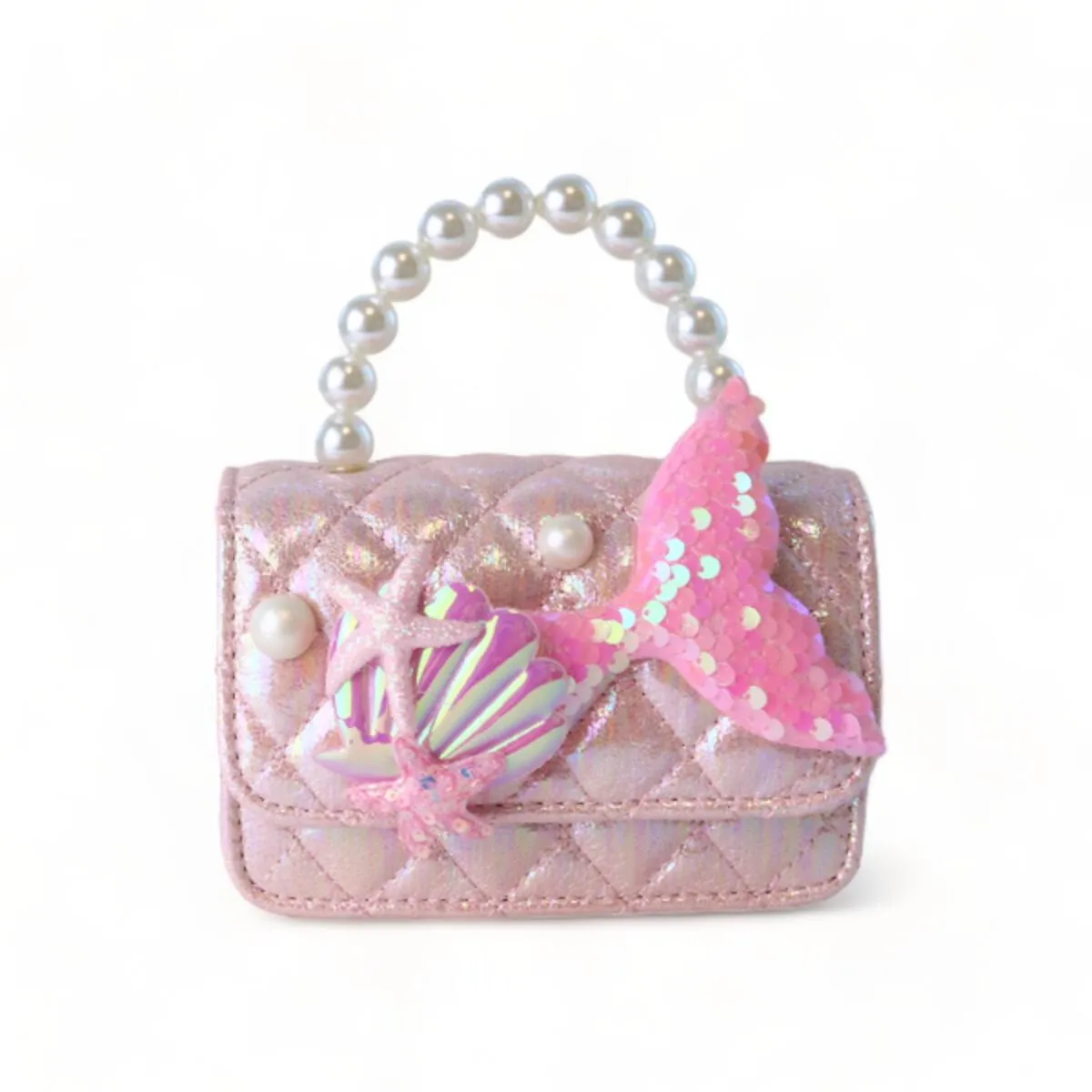 Mermaid Shiny Quilted Purse