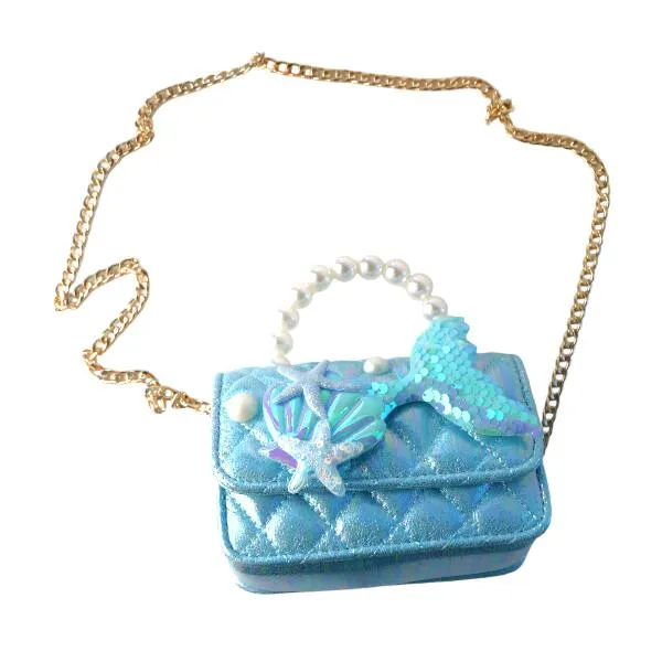 Mermaid Shiny Quilted Purse