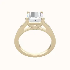 Micropave Cathedral Engagement Ring With Standard Four Prong Head