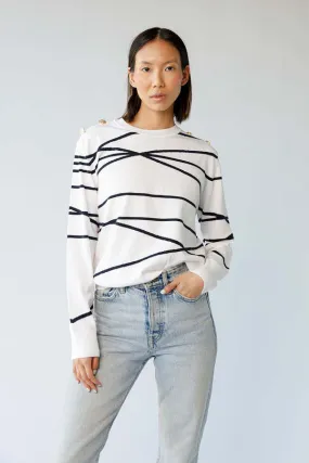 MIKADO MARINIERE Sweater - White/Black