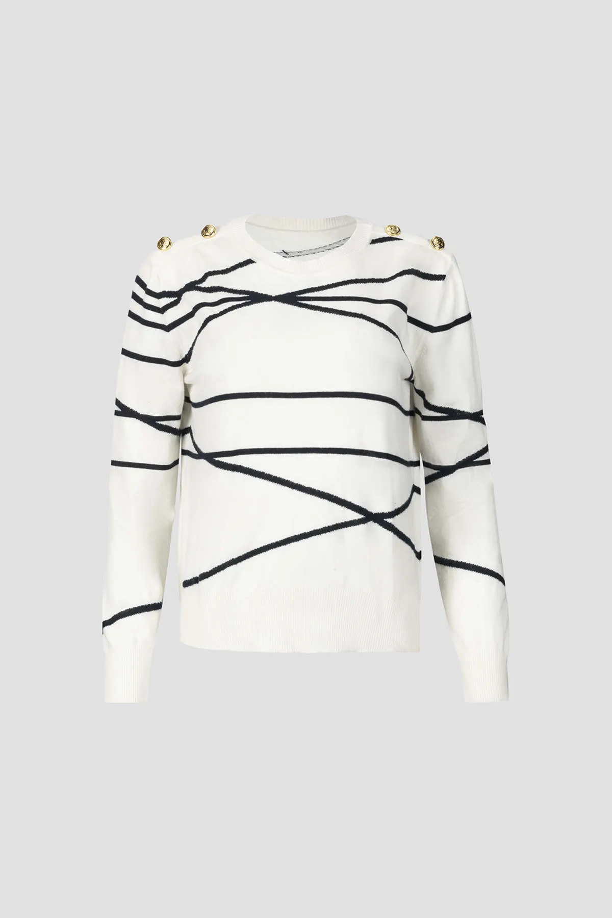 MIKADO MARINIERE Sweater - White/Black