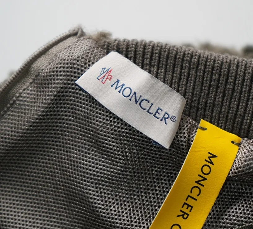 MONCLER  |Crew Neck Long Sleeves Oversized Shearling Logo