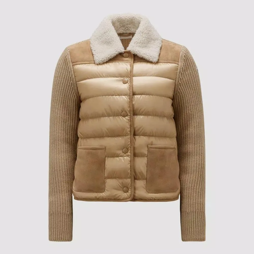 MONCLER  |Padded Wool & Shearling Cardigan