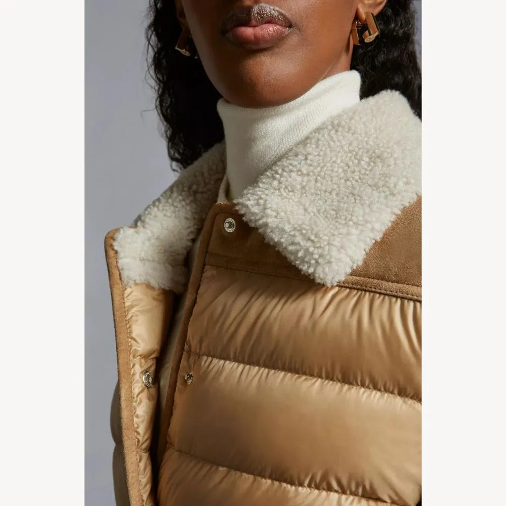 MONCLER  |Padded Wool & Shearling Cardigan