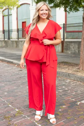 Next Level Class Jumpsuit, Red