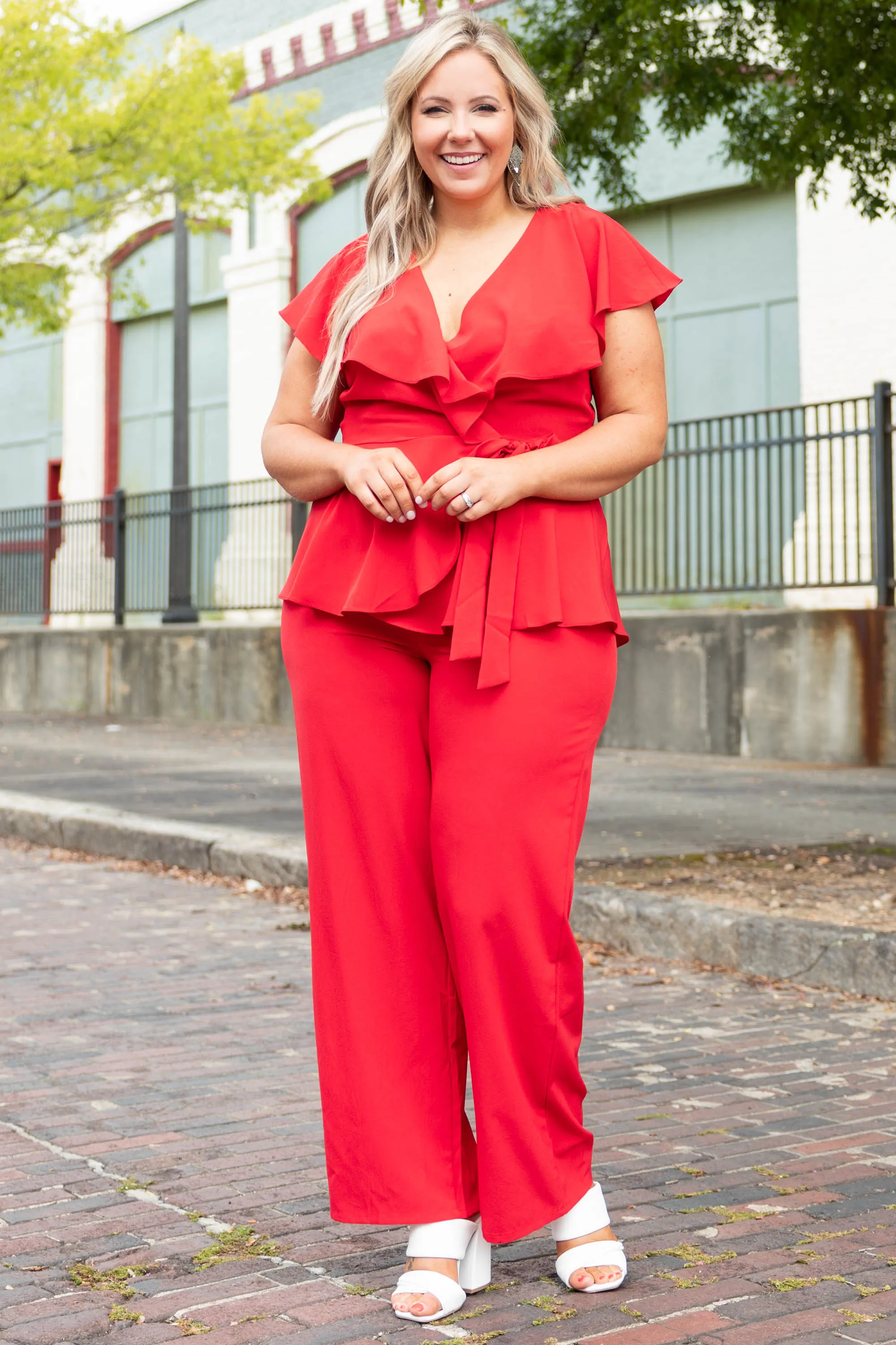 Next Level Class Jumpsuit, Red