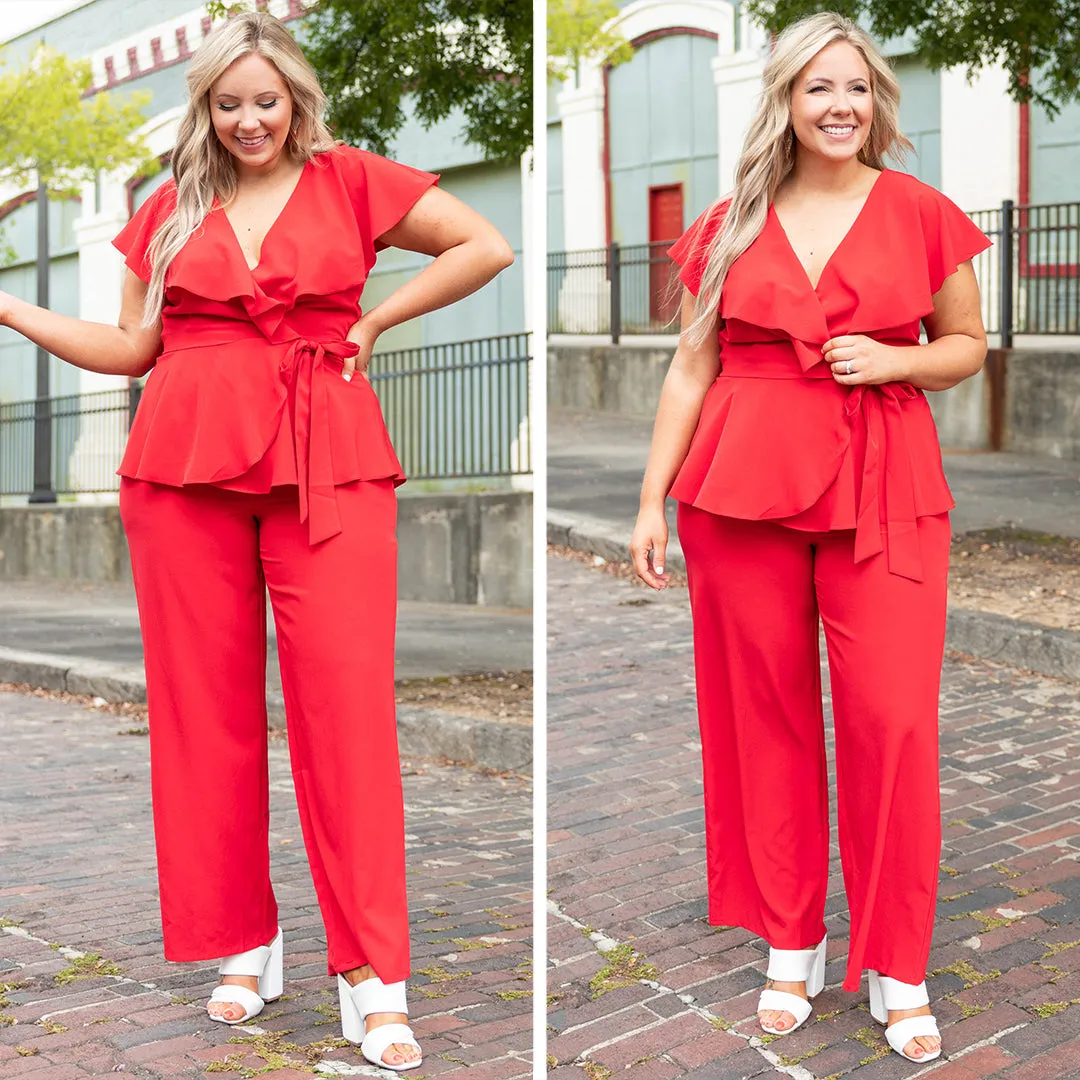 Next Level Class Jumpsuit, Red