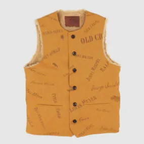 Old Crow Speed Shop by Glad Hand & Co. Canvas Shearling Vest