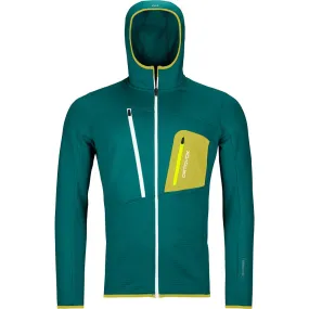 ORTOVOX - Fleece Grid Hoody Men pacific green