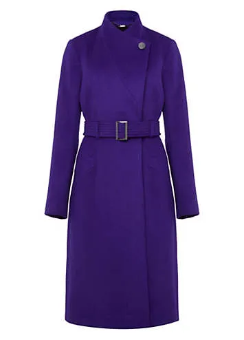 Phase Eight Susanna Purple Wool Coat | Grattan