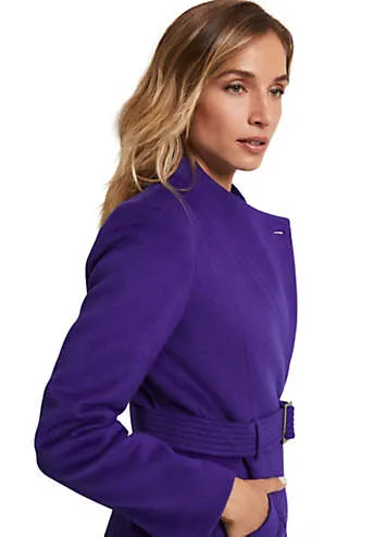 Phase Eight Susanna Purple Wool Coat | Grattan