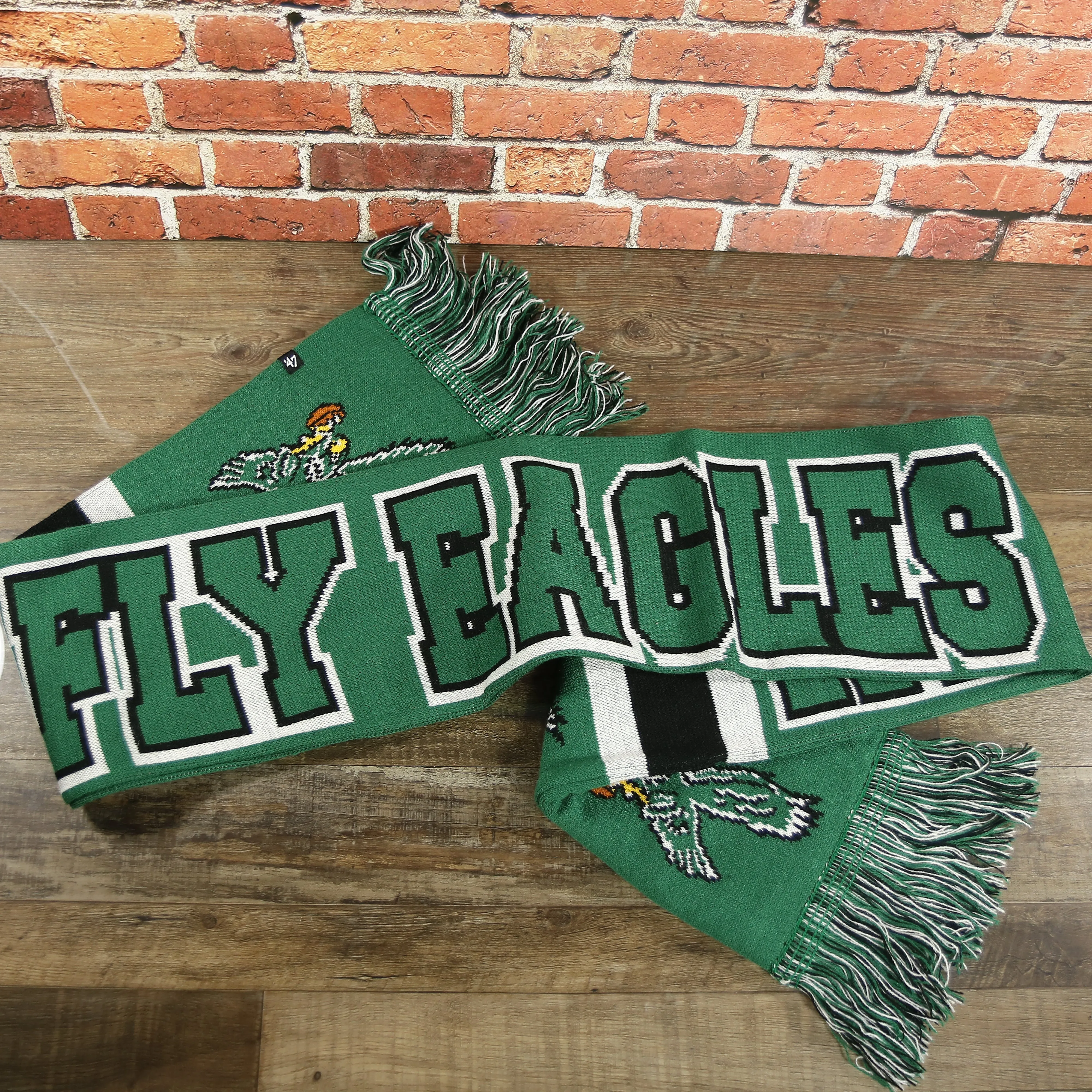 Philadelphia Eagles Throwback Logo Retro Fly Eagles Fly Kelly Green Scarf