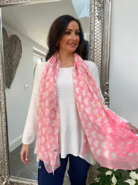 Pink Heart Scarf