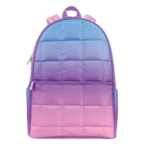 purple ombre quilted backpack