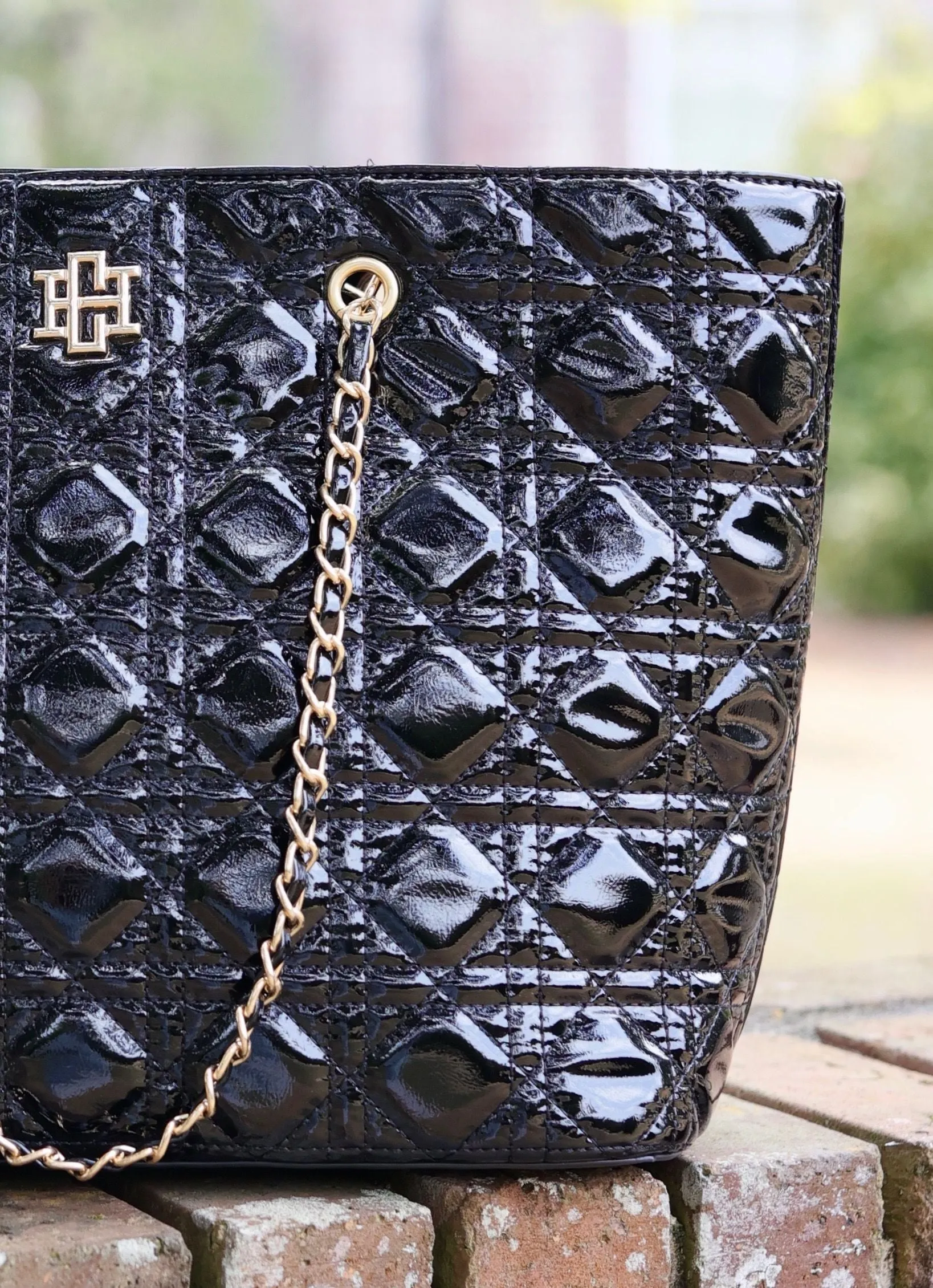 Quentin Quilted Tote Black