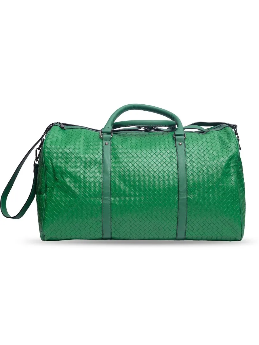 Quilted Green Duffle Bag