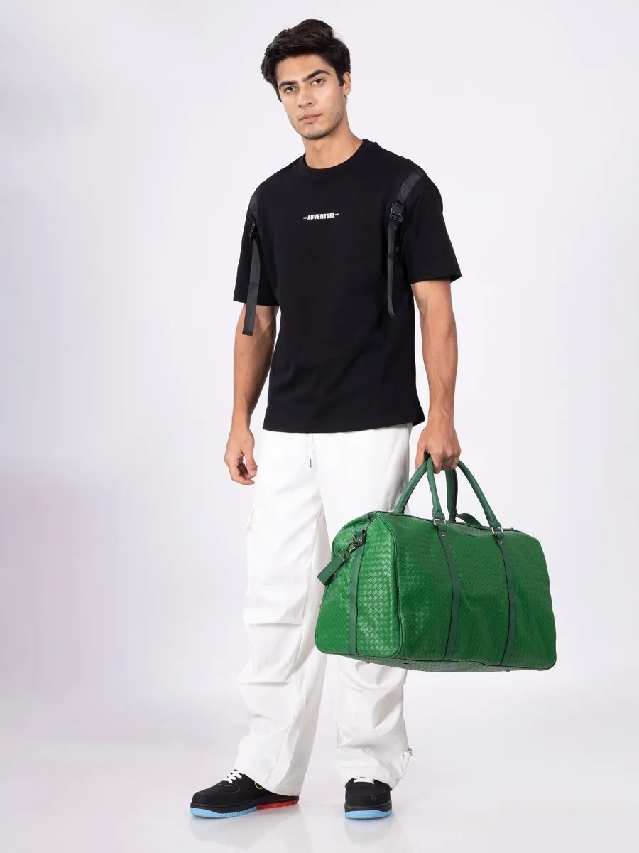 Quilted Green Duffle Bag