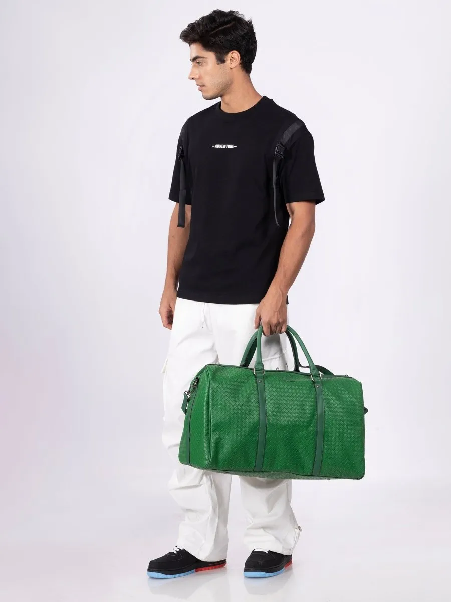 Quilted Green Duffle Bag