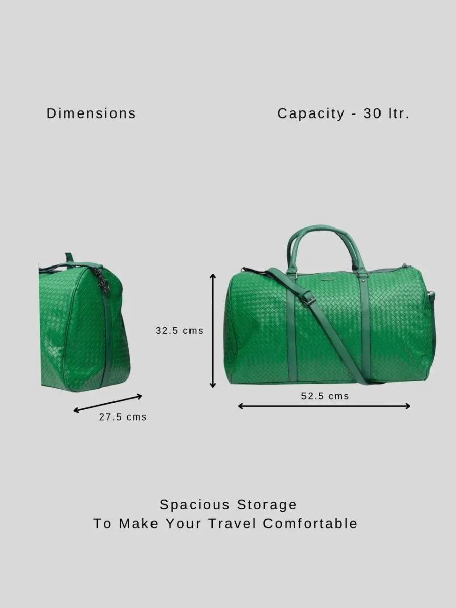 Quilted Green Duffle Bag