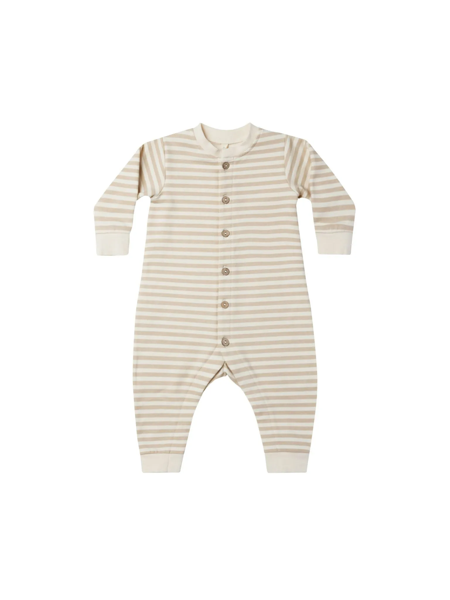 Quincy Mae - Sand Stripe Fleece Jumpsuit