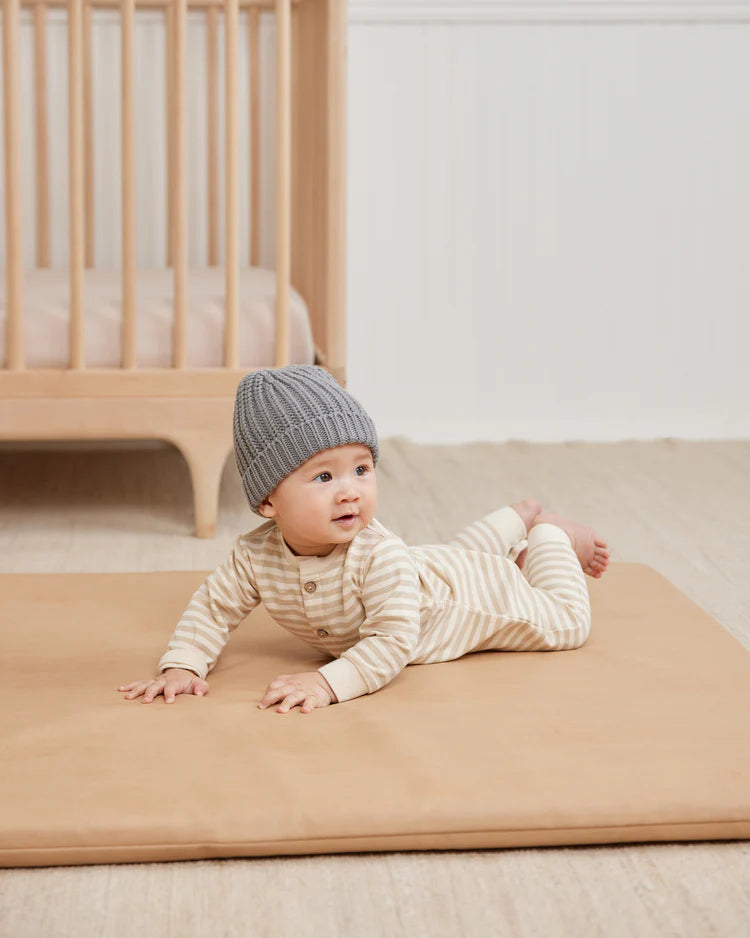 Quincy Mae - Sand Stripe Fleece Jumpsuit