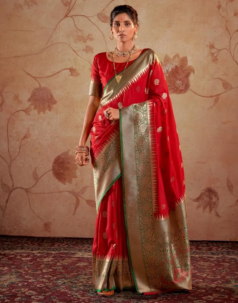 Red Silk Banarasi Sarees