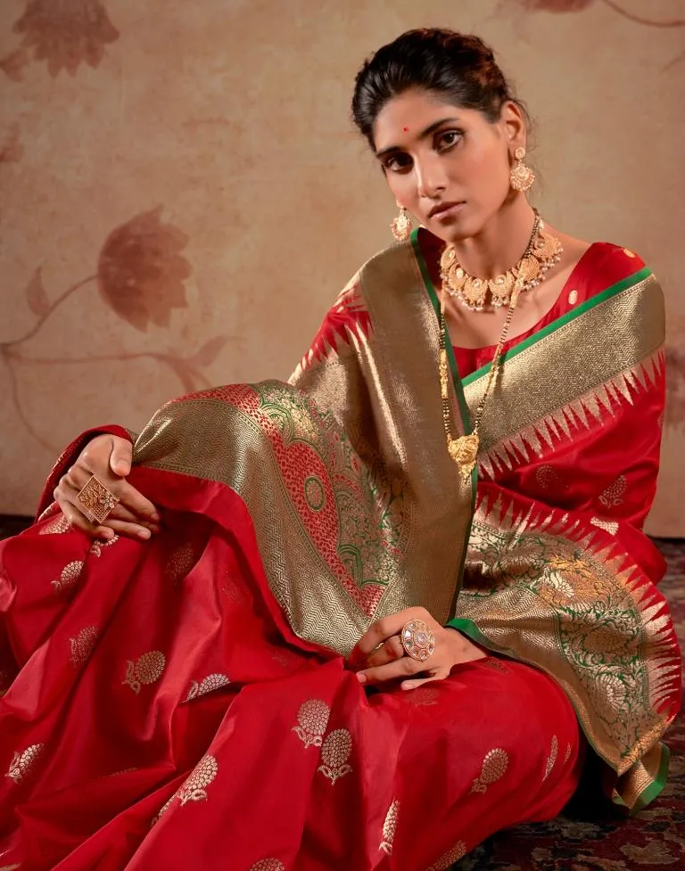 Red Silk Banarasi Sarees