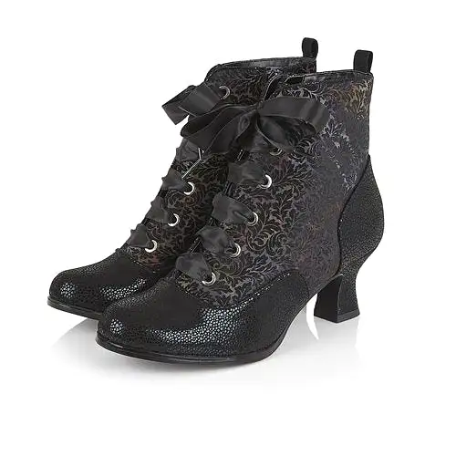 Ruby Shoo Beth Vintage Black Ankle Boot