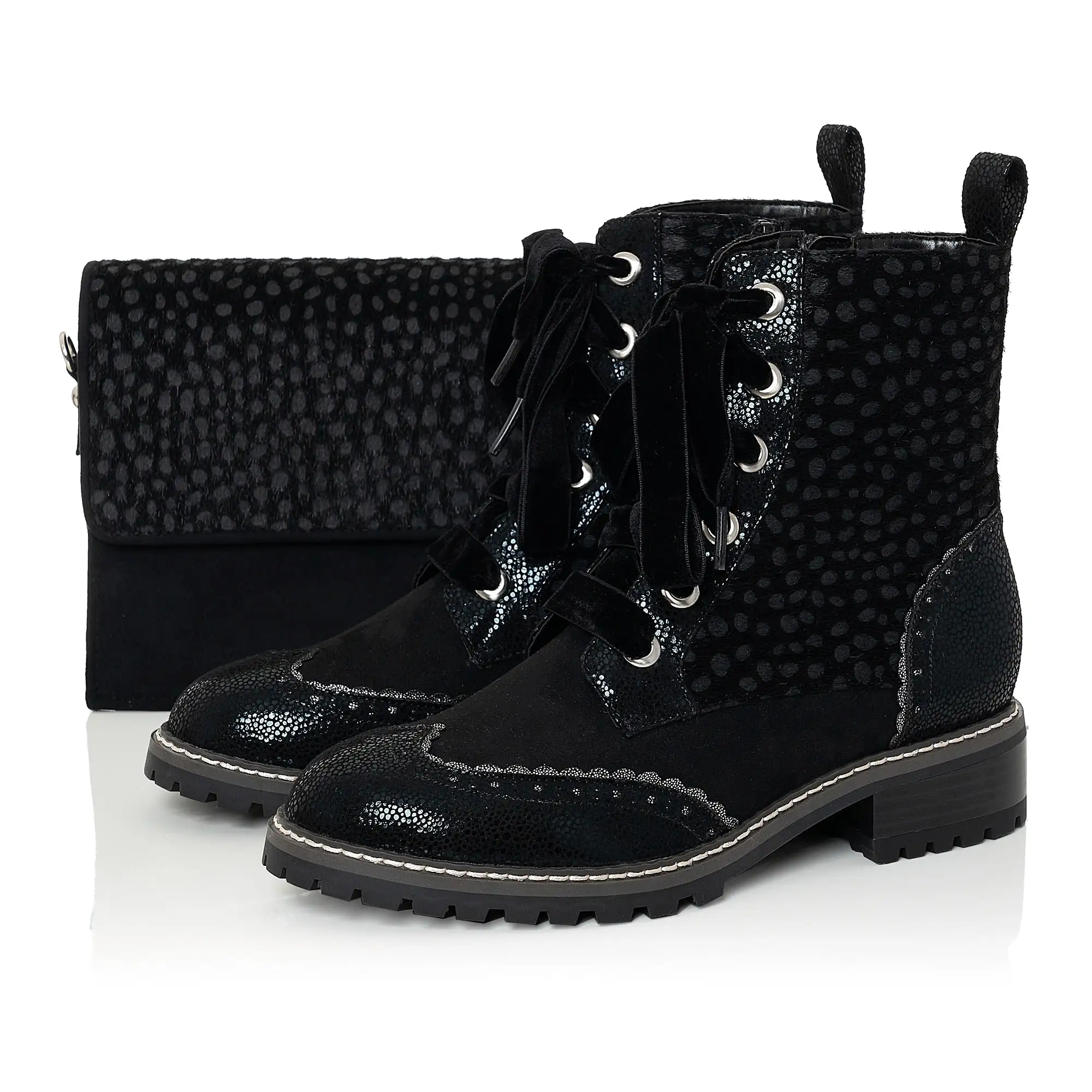 Ruby Shoo Sante Vintage Black Ankle Boot