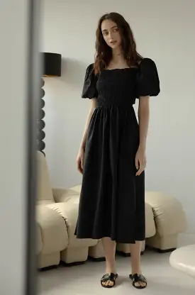 San Francisco two ways midi dress in black