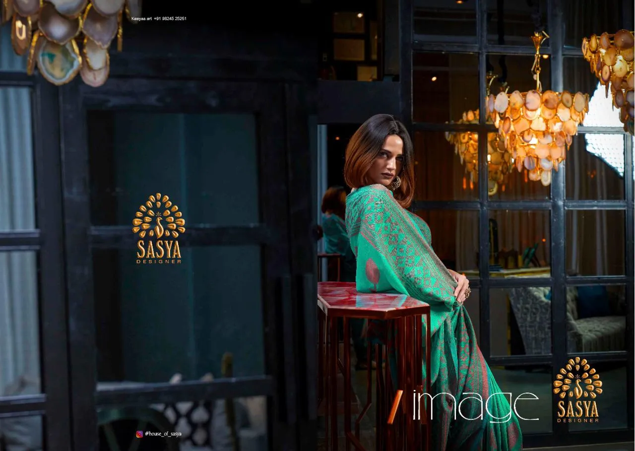 Sasya Designer Launched Image Silk Weaving Fancy Designer Sarees