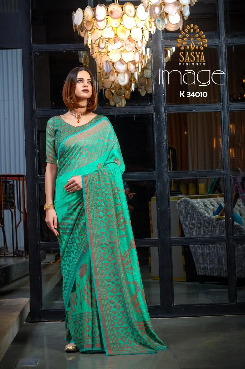 Sasya Designer Launched Image Silk Weaving Fancy Designer Sarees