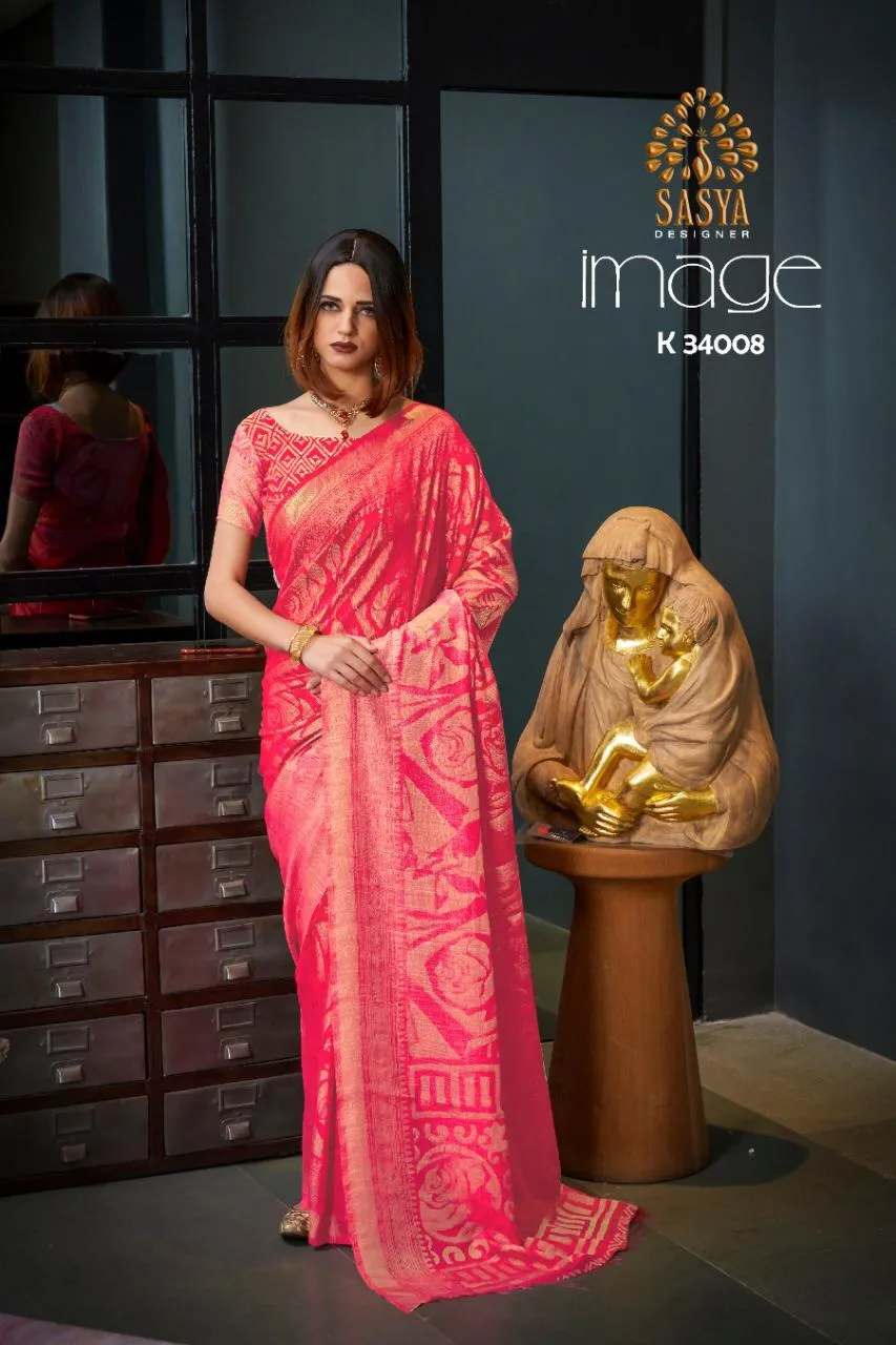 Sasya Designer Launched Image Silk Weaving Fancy Designer Sarees