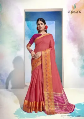 Shakunt  Sarees Presents Indumati Cotton Weaving Fancy Designer Sarees