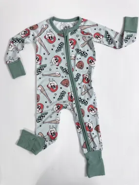 Smile Hey Batter Batter Romper Sleeper