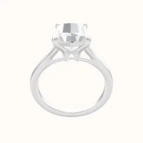 Split Cathedral Engagement Ring With X Gallery Head