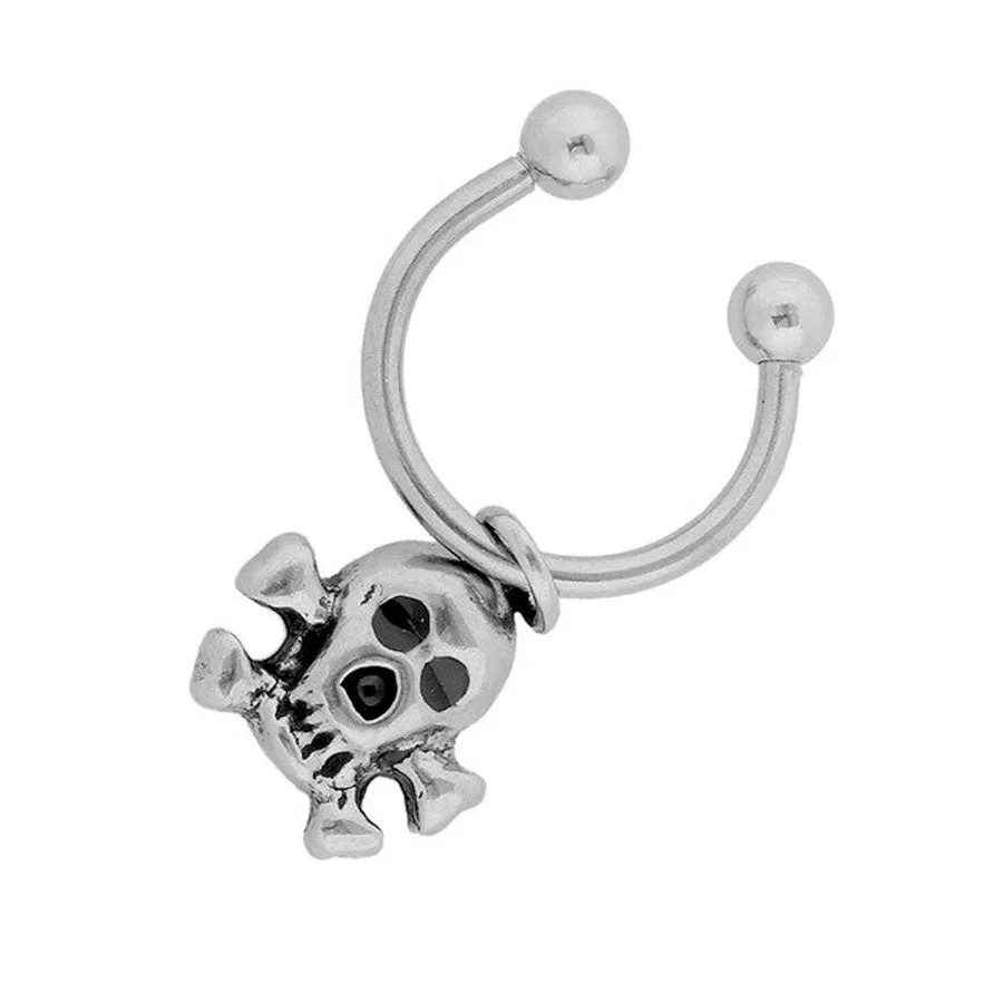 Steel Skull Head Nose Ring