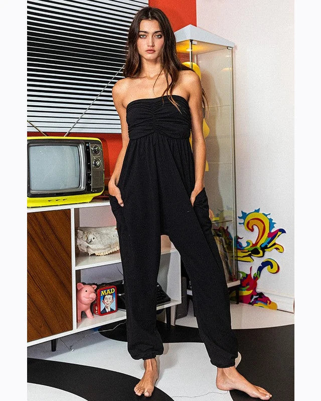 Strapless Jogger Jumpsuit