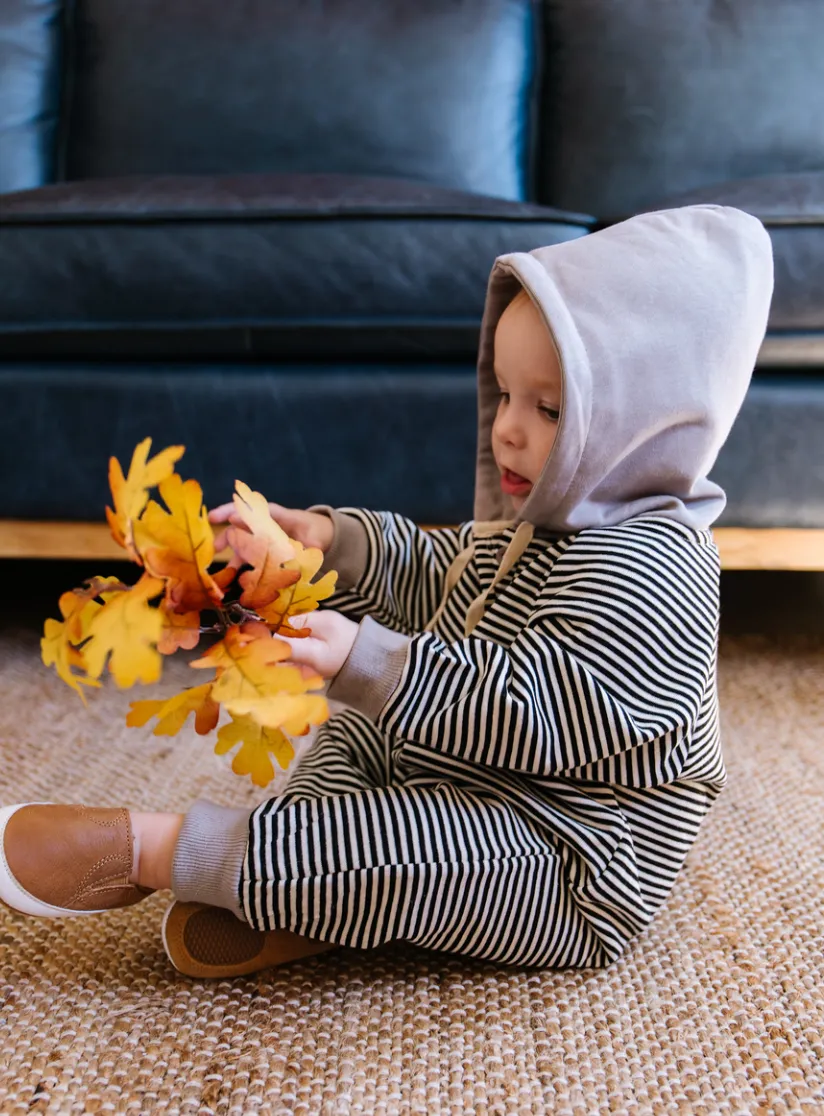 Striped Sweatshirt Baby Jumpsuit