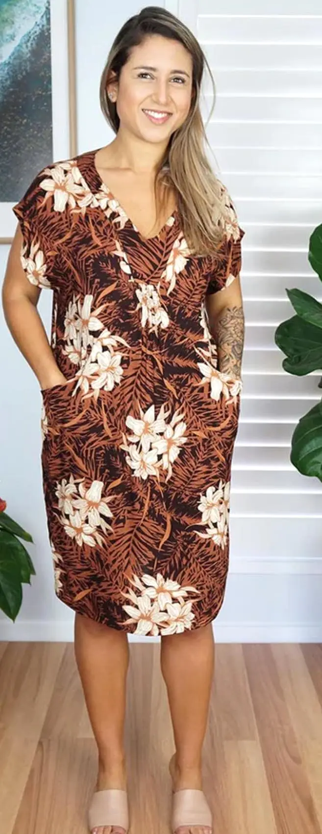 SUNDRENCHED CRUISER DRESS ORCHID BROWN