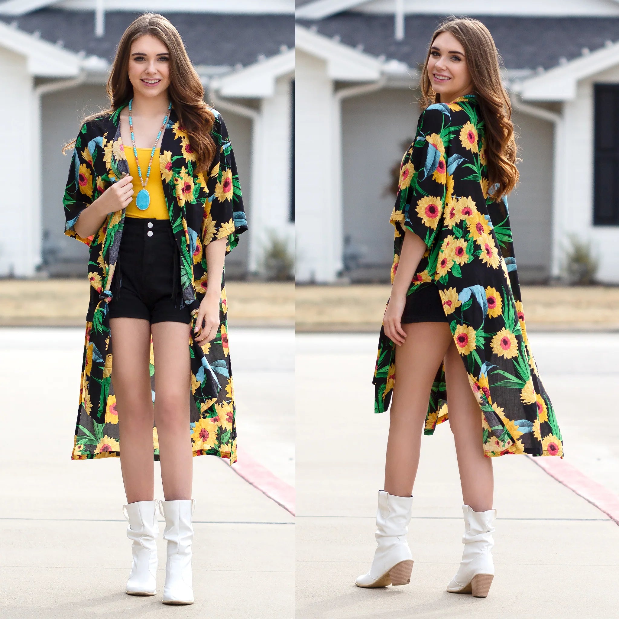 Sunflower Black Duster